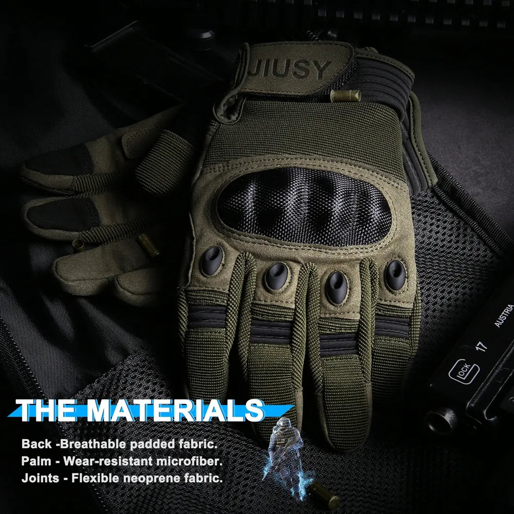 Con una parte trasera de tela acolchada y transpirable, palmas de microfibra resistentes y juntas de neopreno flexible, estos guantes están diseñados para superar los desafíos del equipamiento militar y las actividades de airsoft.