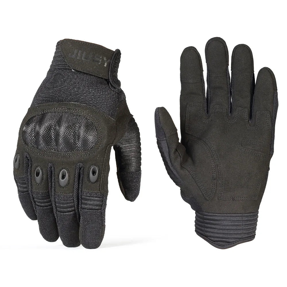Ideal para operaciones encubiertas, estos guantes en negro táctico ofrecen un bajo perfil con una protección superior, manteniendo las manos seguras durante las actividades de airsoft.