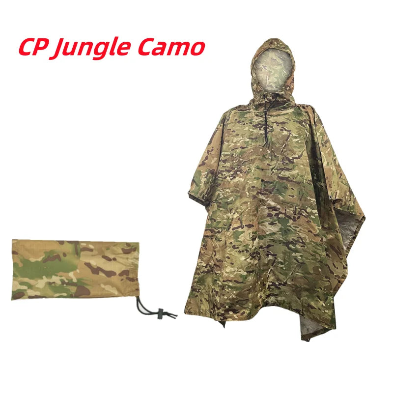 Poncho impermeable de camuflaje