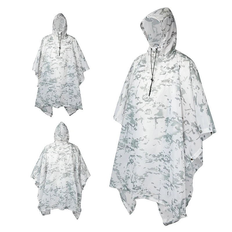 Poncho impermeable de camuflaje