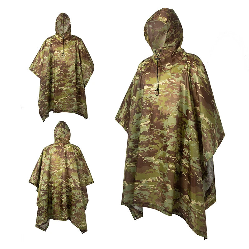 Poncho impermeable de camuflaje