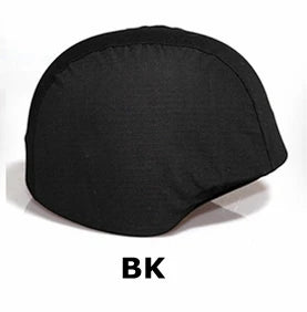 Funda de casco táctica BK en color negro sólido, ofrece un perfil bajo para operaciones encubiertas de airsoft y ejercicios de entrenamiento militar.