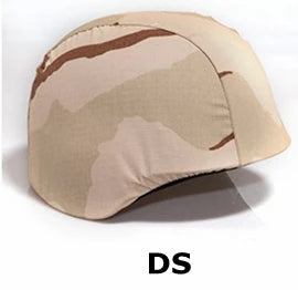 Funda de casco de airsoft DS en tono arena, perfecta para ejercicios de simulación en ambientes desérticos, ofreciendo una estética limpia y profesional.