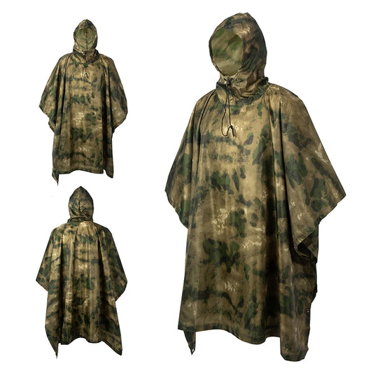 Poncho impermeable de camuflaje